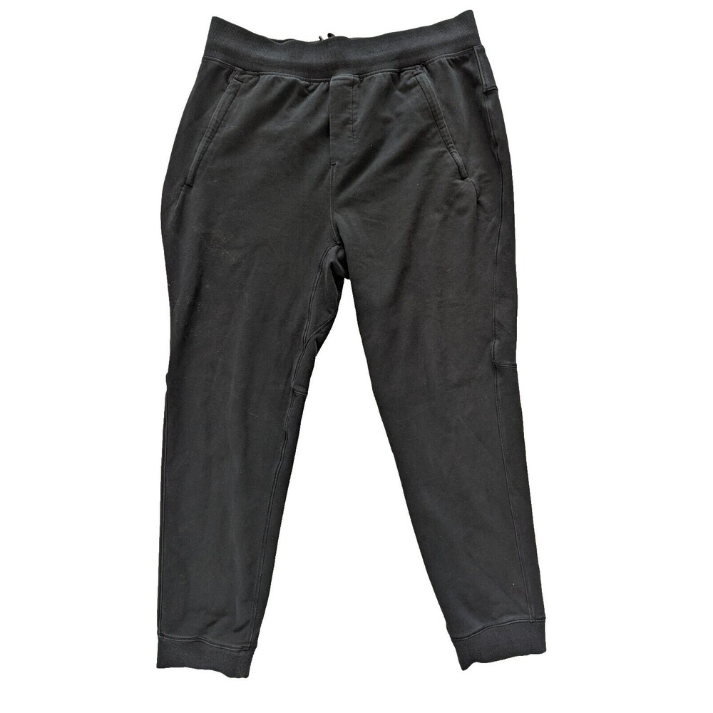Lululemon Jogger Pants Black Sweatpants Men's Size XL, Poly Cotton, Lined, EUC